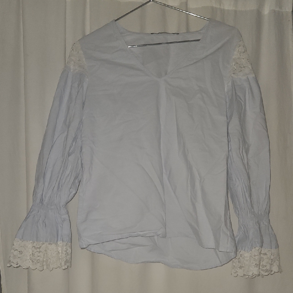 Zara Basic Collections Womans Blue Top Size Small